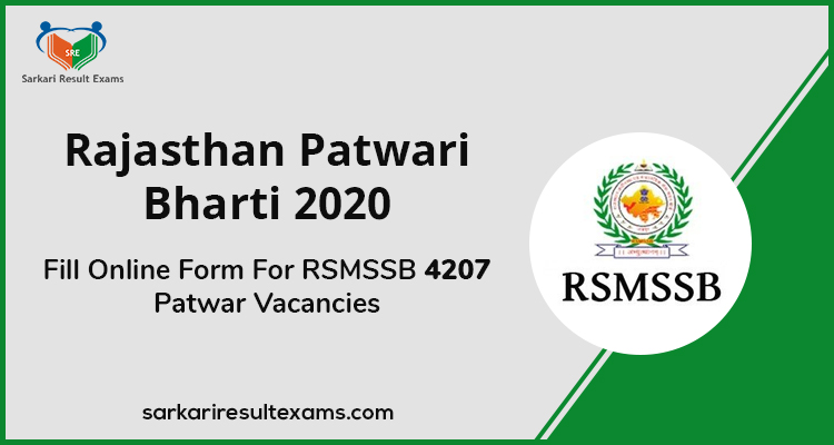 Rajasthan Patwari Bharti 2021 – Exam Date, Syllabus, Admit Card, Vacancy, Apply Online