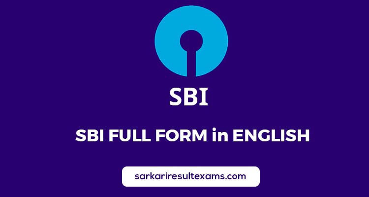 SBI Full Form in English