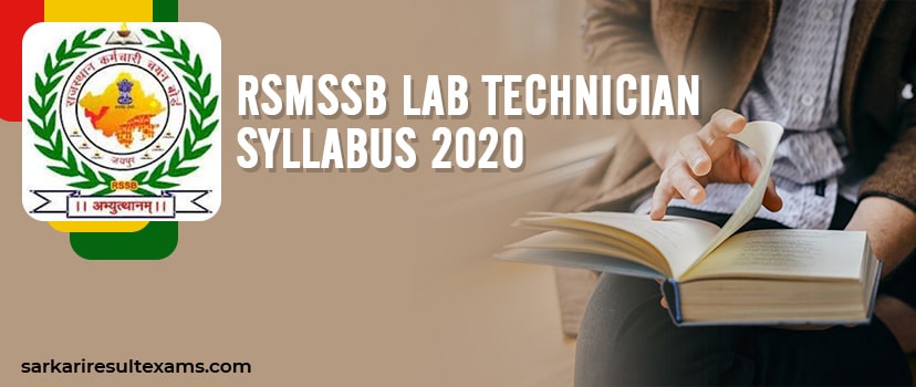 RSMSSB Lab Technician Syllabus 2020 Hindi Pdf for 2177 Prayogshala Technician Vacancy