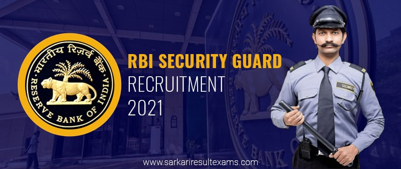 RBI Security Guard Recruitment 2021 Apply Online for 241 Posts at rbi.org.in